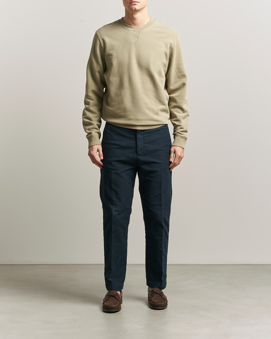 Uomini | Maglieria | Sunspel | Loopback Sweatshirt Pistachio