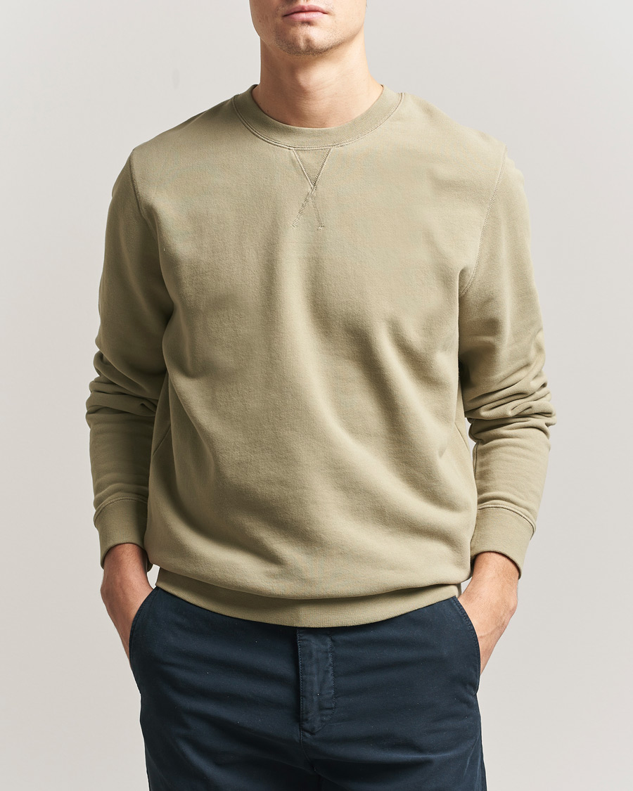 Uomini | Maglieria | Sunspel | Loopback Sweatshirt Pistachio