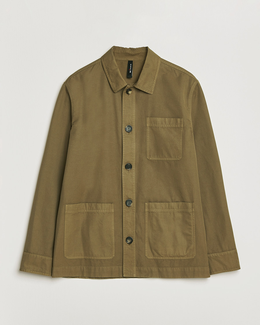 Uomini | Giacche | Kiton | Cotton Canvas Chore Jacket Military