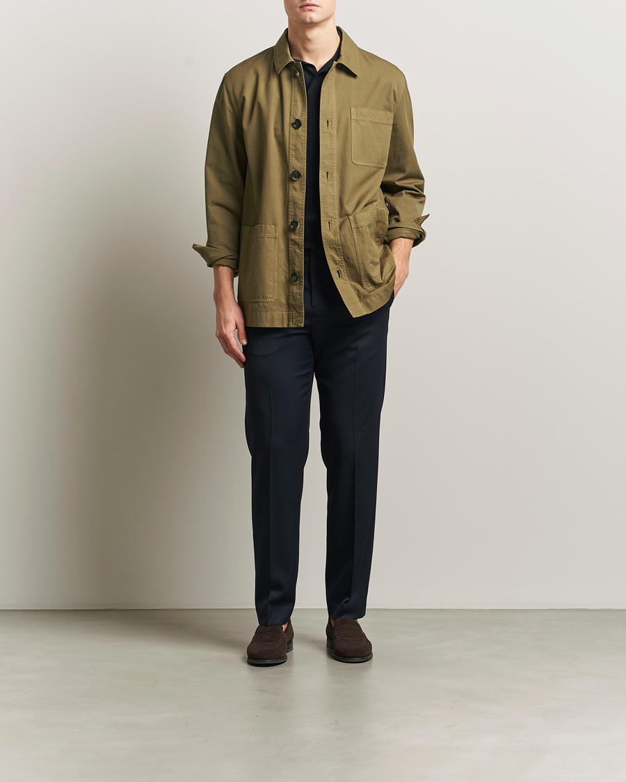Uomini | Giacche | Kiton | Cotton Canvas Chore Jacket Military