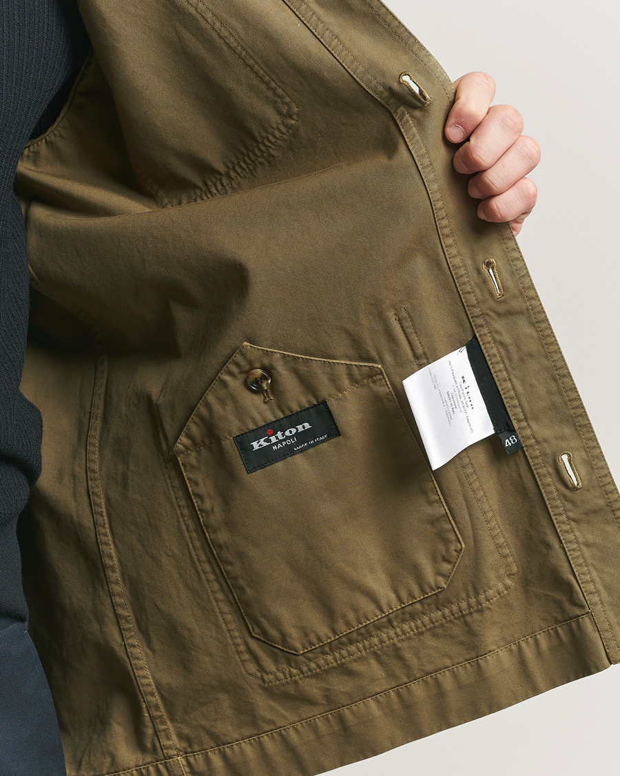 Uomini | Giacche | Kiton | Cotton Canvas Chore Jacket Military