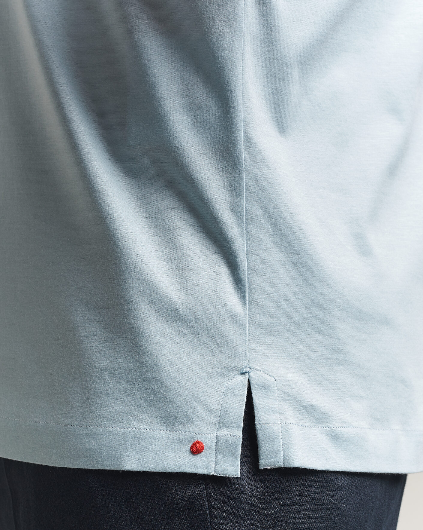 Uomini | Polo | Kiton | Short Sleeve Jersey Polo Sky Blue