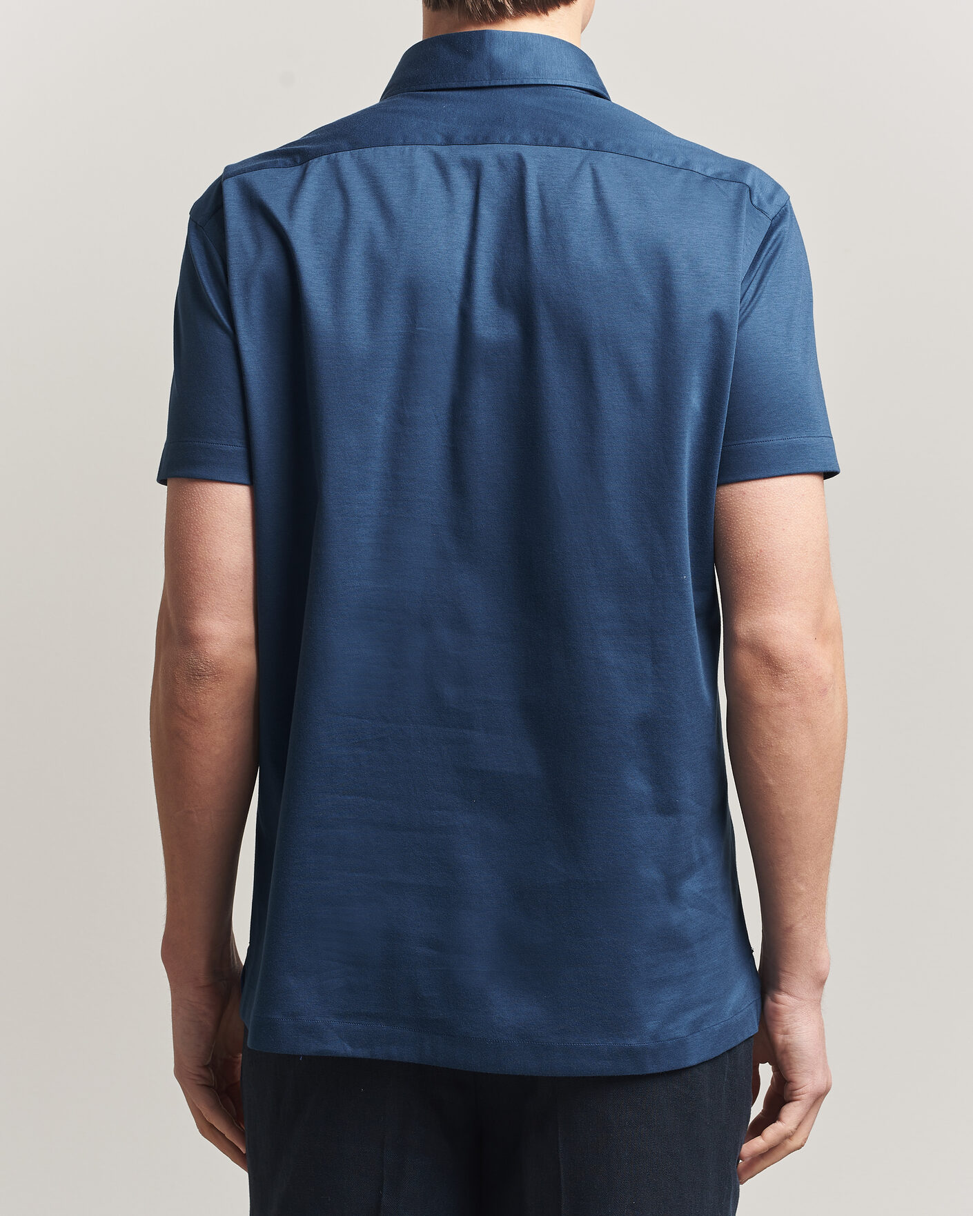 Uomini | Polo | Kiton | Short Sleeve Jersey Polo Dark Blue