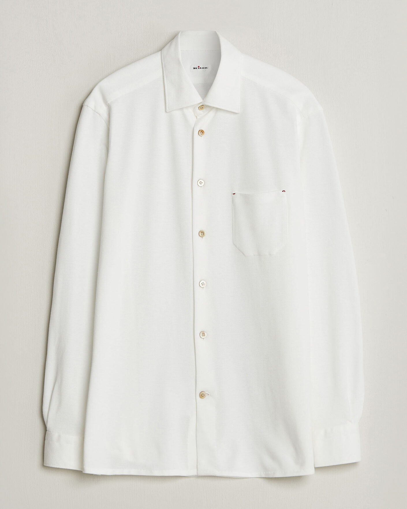 Uomini | Camicie | Kiton | Jersey Piquet Shirt White