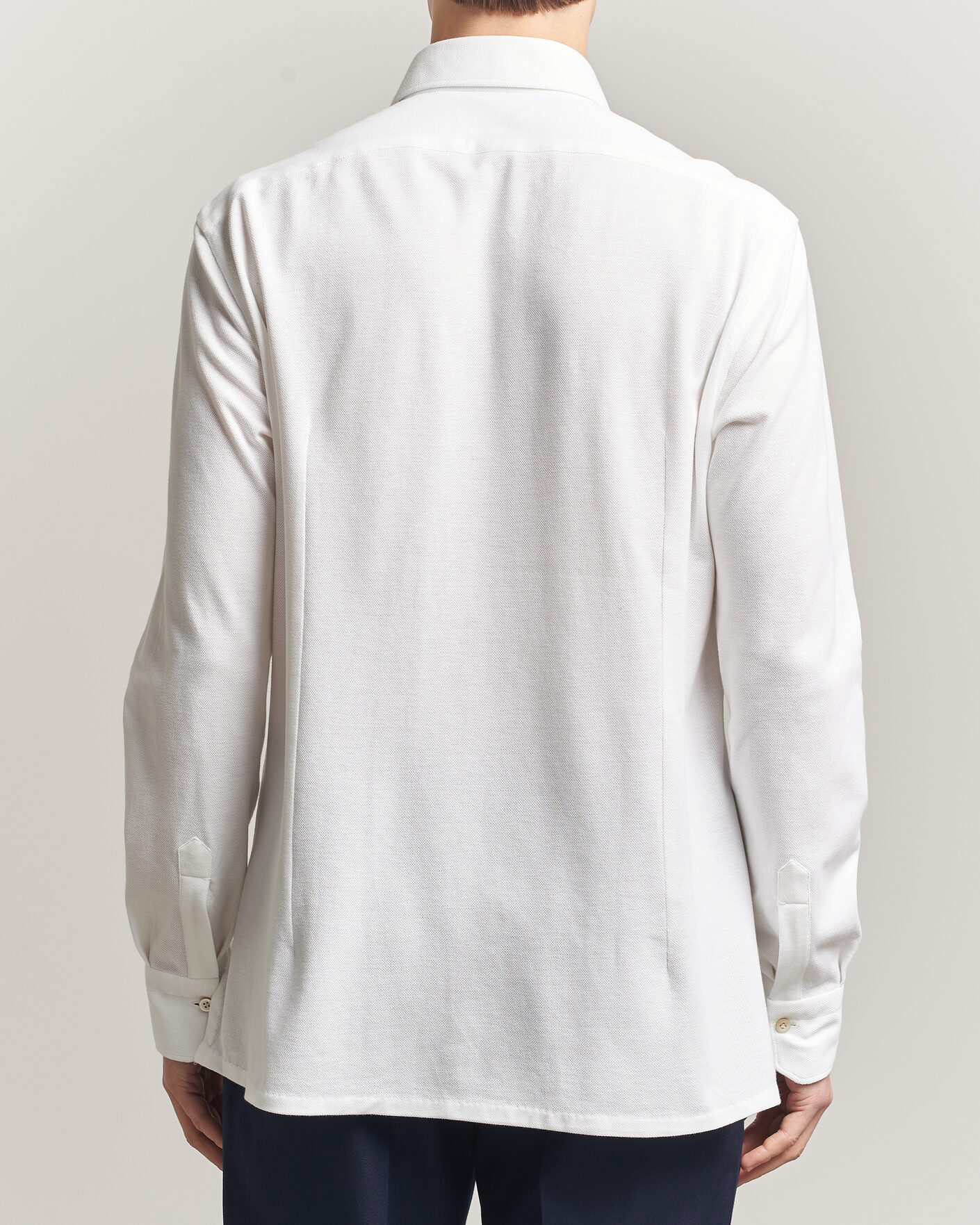 Uomini | Camicie | Kiton | Jersey Piquet Shirt White