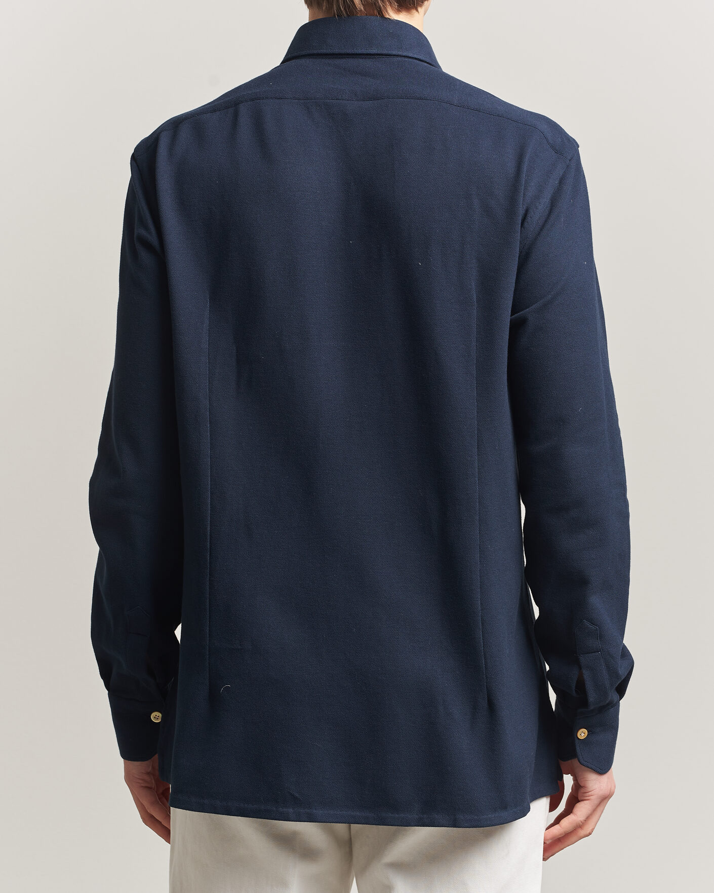 Uomini | Camicie | Kiton | Jersey Piquet Shirt Navy