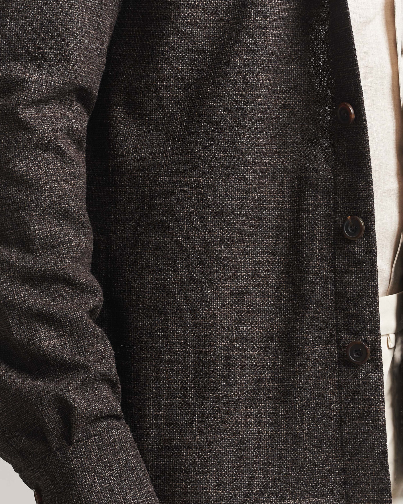 Uomini | Camicie | Kiton | Virgin Wool Overshirt Dark Brown