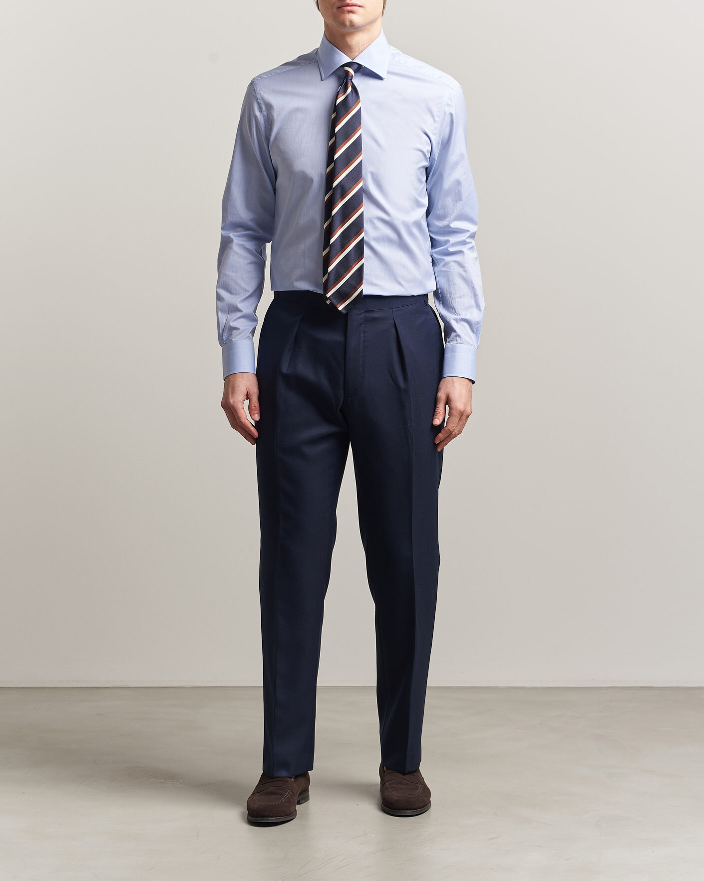 Uomini | Camicie | Kiton | Slim Fit Dress Shirt Light Blue