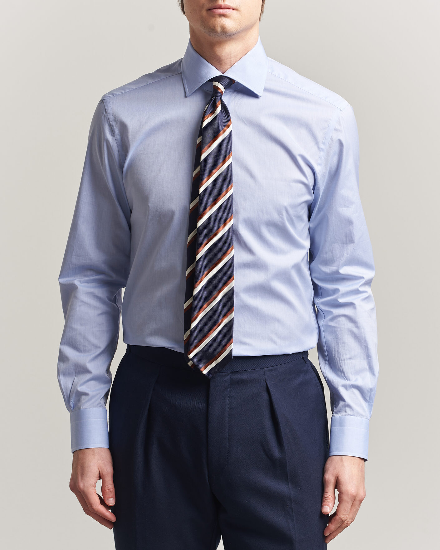 Uomini | Camicie | Kiton | Slim Fit Dress Shirt Light Blue
