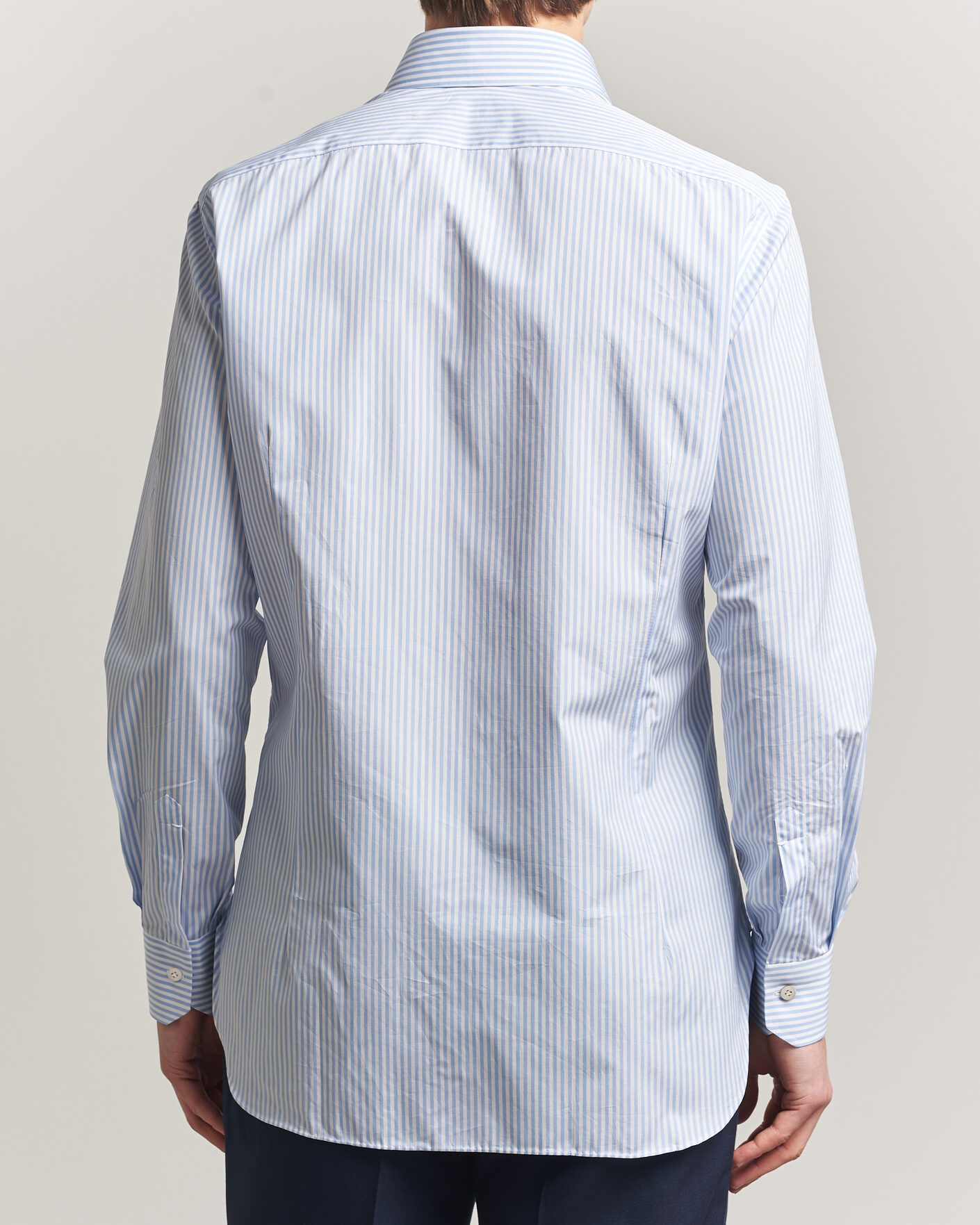Uomini | Camicie | Kiton | Slim Fit Dress Shirt Light Blue Stripe