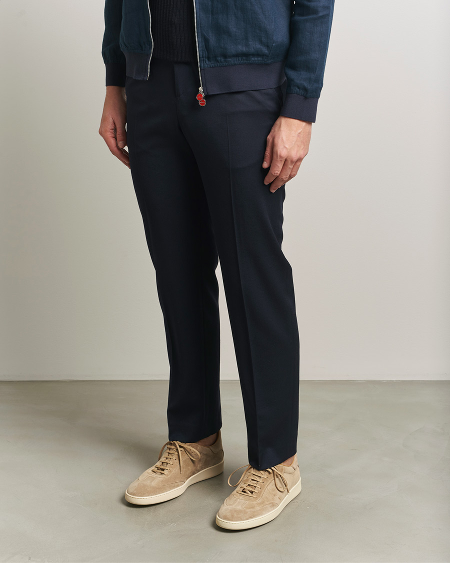 Uomini | Sneakers | Kiton | Classic Suede Sneakers Sand