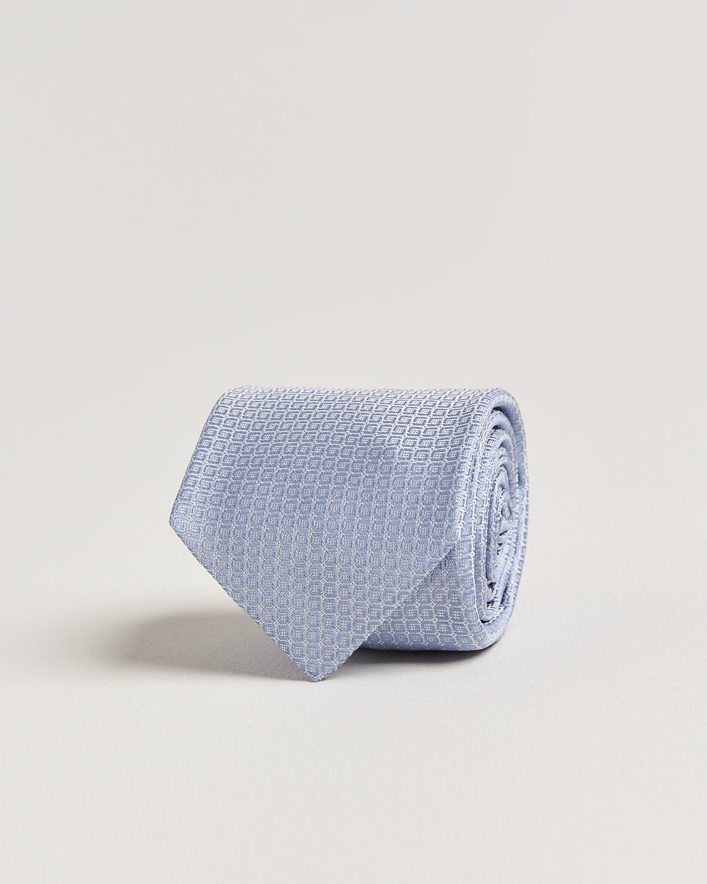 Uomini | Cravatte | Kiton | Micro Structure Silk Tie Sky Blue