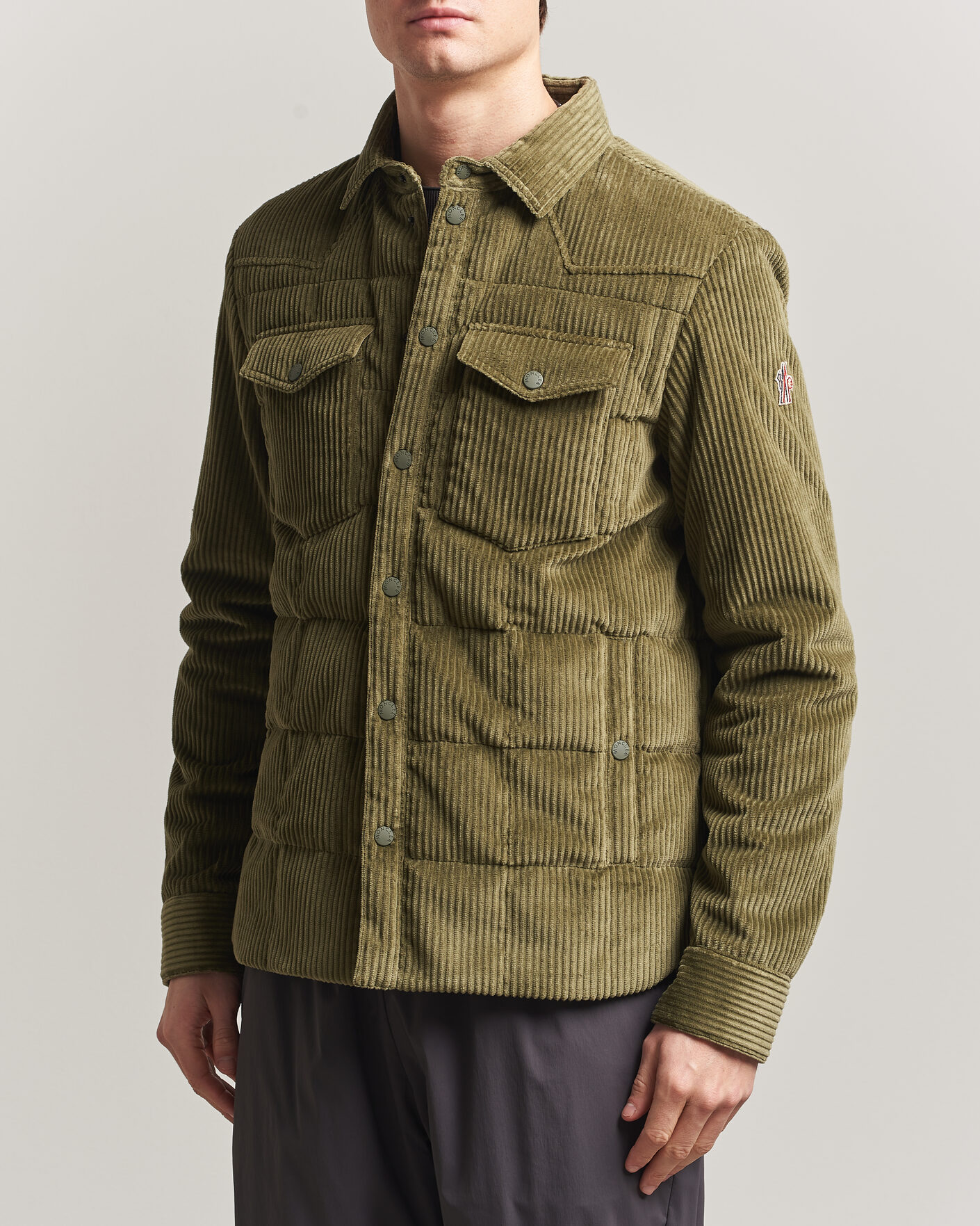 Uomini | Giacche | Moncler Grenoble | Gelt Corduroy Shirt Jacket Military Green