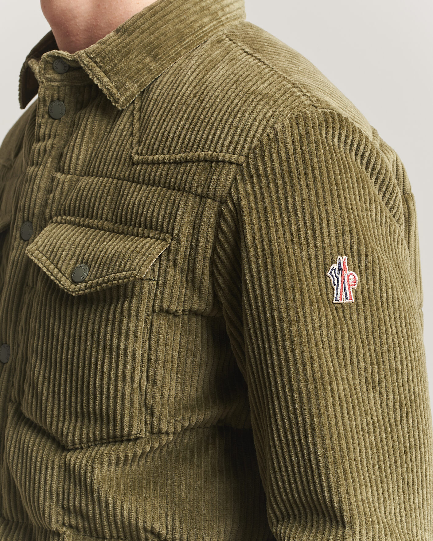 Uomini | Giacche | Moncler Grenoble | Gelt Corduroy Shirt Jacket Military Green