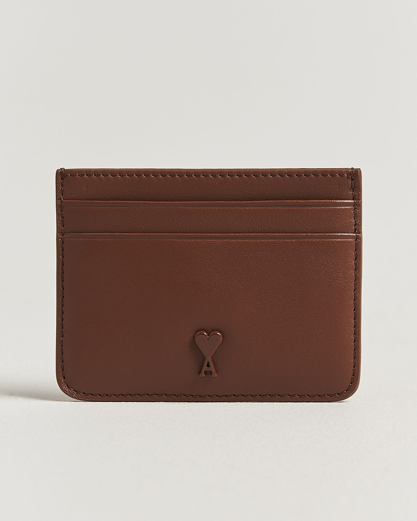 Uomini | Portafogli | AMI | Tonal Heart Logo Card Holder Caramel