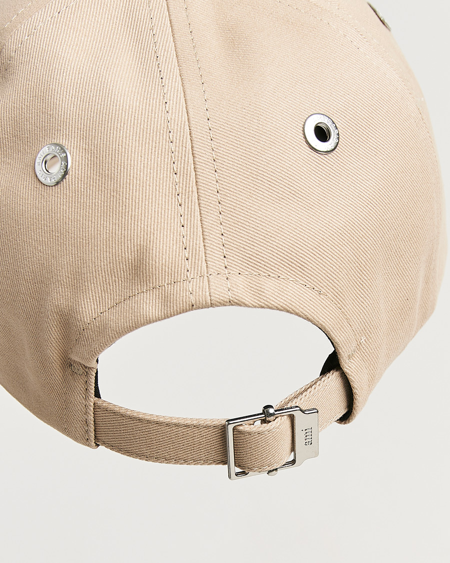 Uomini | Cappelli & Berretti | AMI | Black Heart Logo Cap Beige Taupe