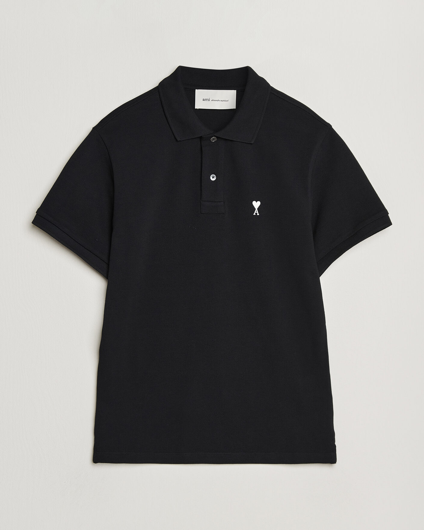 Uomini | Polo | AMI | Contrast Heart Logo Polo Black