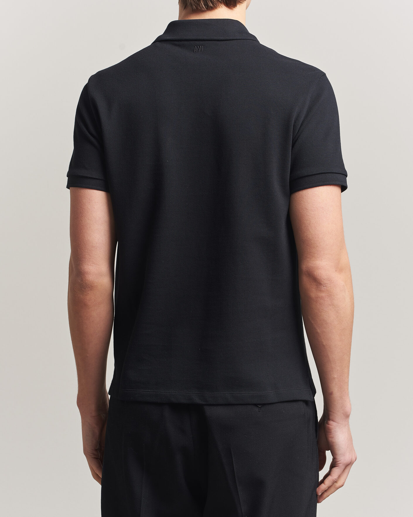 Uomini | Polo | AMI | Contrast Heart Logo Polo Black