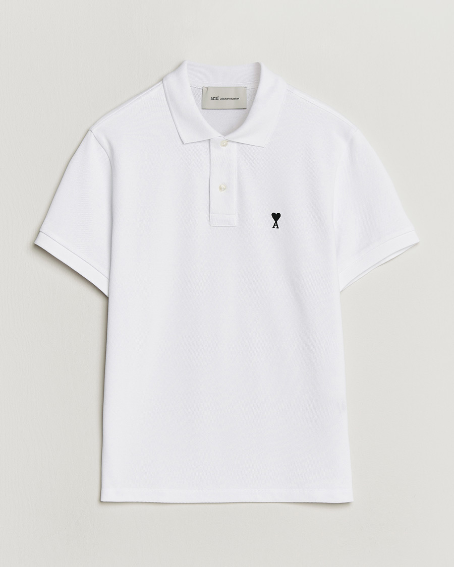 Uomini | Polo | AMI | Contrast Heart Logo Polo White