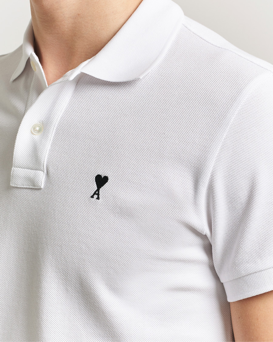 Uomini | Polo | AMI | Contrast Heart Logo Polo White