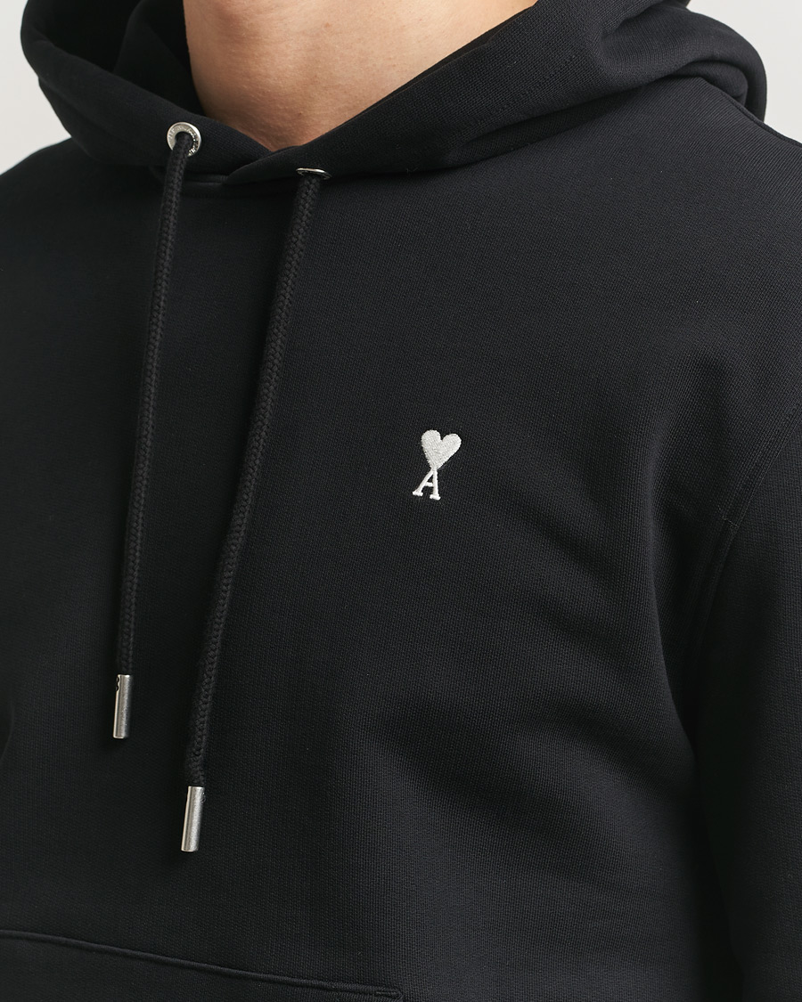 Uomini | Maglieria | AMI | Contrast Heart Logo Hoodie Black