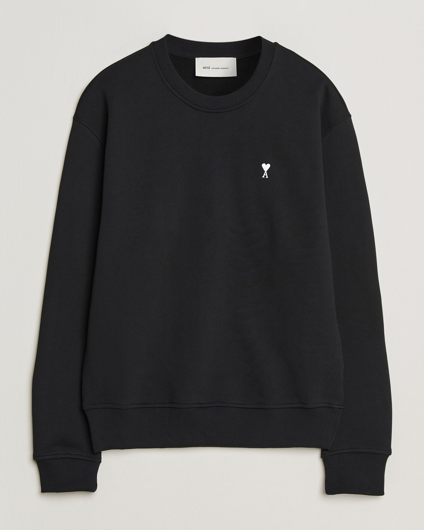 Uomini | Maglieria | AMI | Contrast Heart Logo Sweatshirt Black