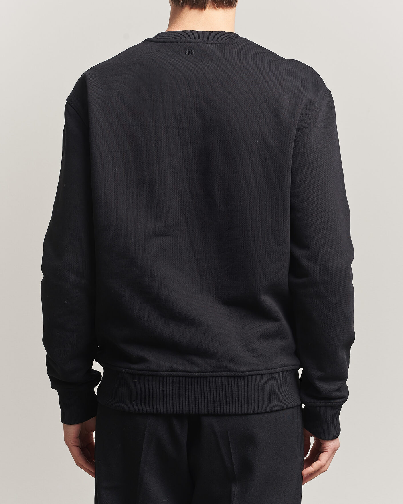 Uomini | Maglieria | AMI | Contrast Heart Logo Sweatshirt Black