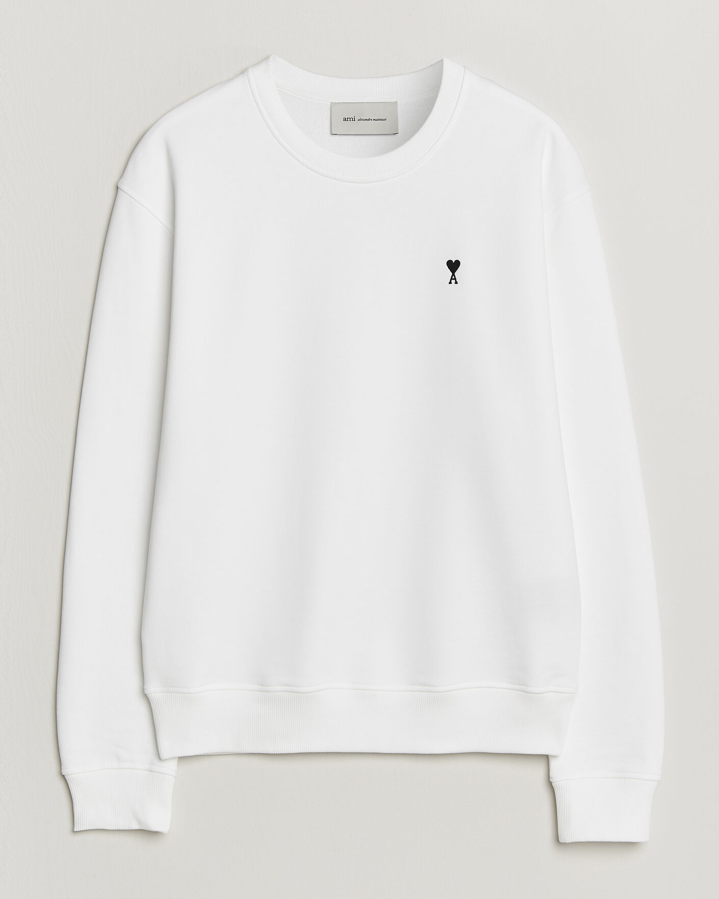 Uomini | Maglieria | AMI | Contrast Heart Logo Sweatshirt White