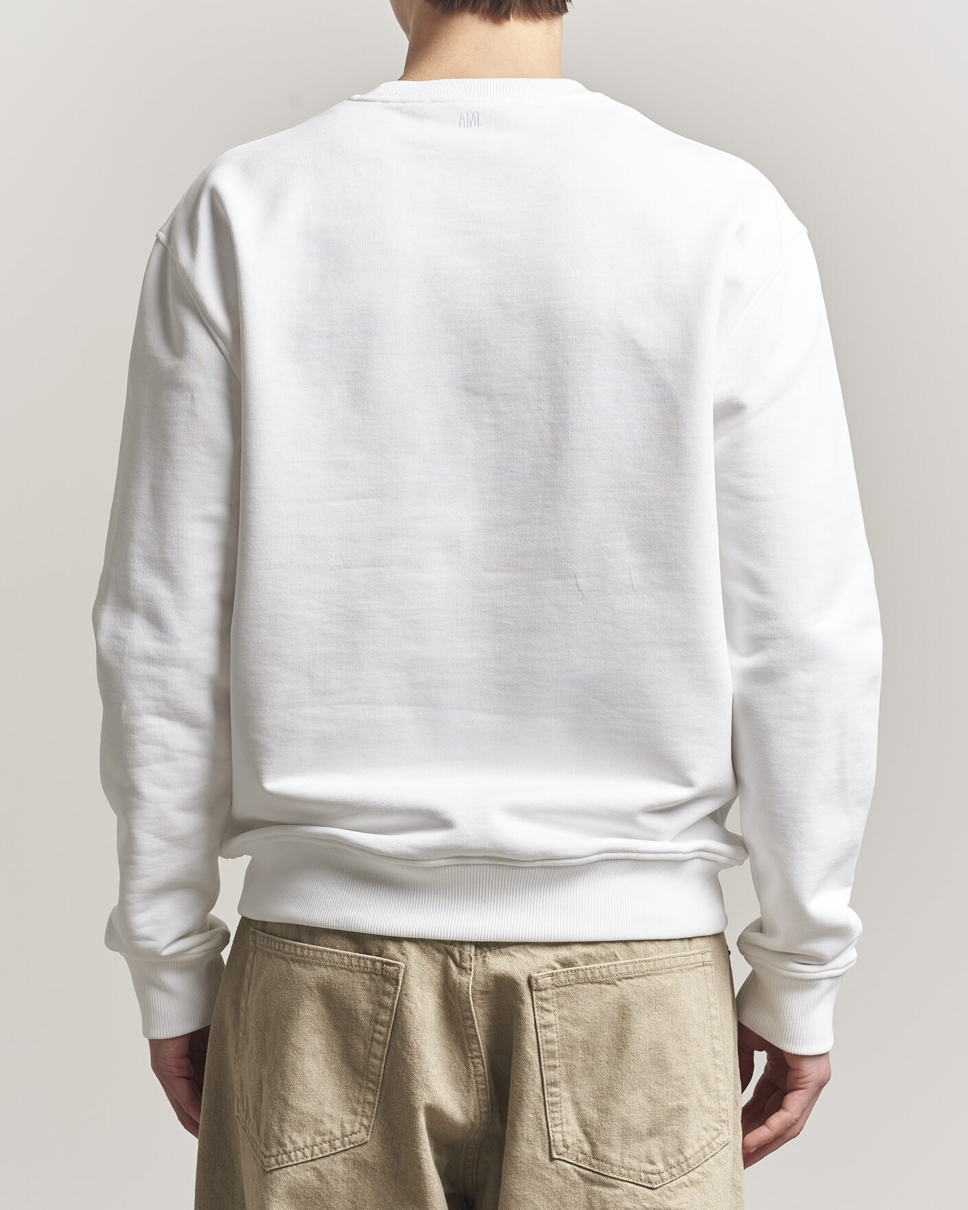 Uomini | Maglieria | AMI | Contrast Heart Logo Sweatshirt White