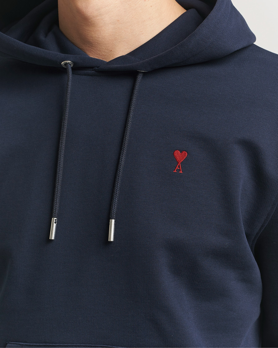 Uomini | Maglieria | AMI | Heart Logo Hoodie Navy