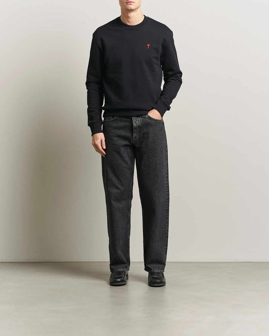 Uomini | Maglieria | AMI | Heart Logo Sweatshirt Black