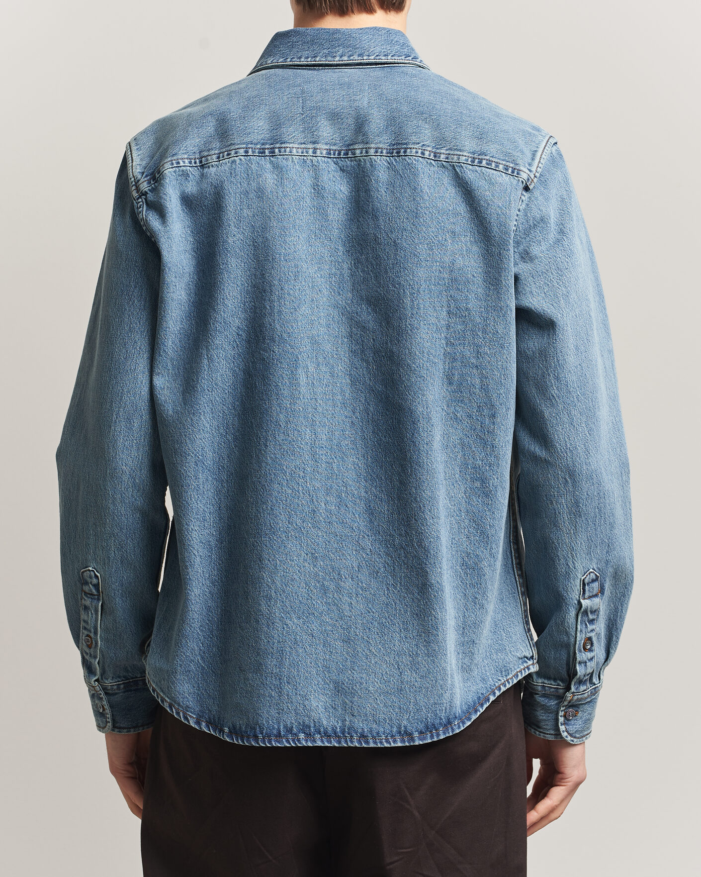 Uomini | Camicie | AMI | Denim Overshirt Used Blue