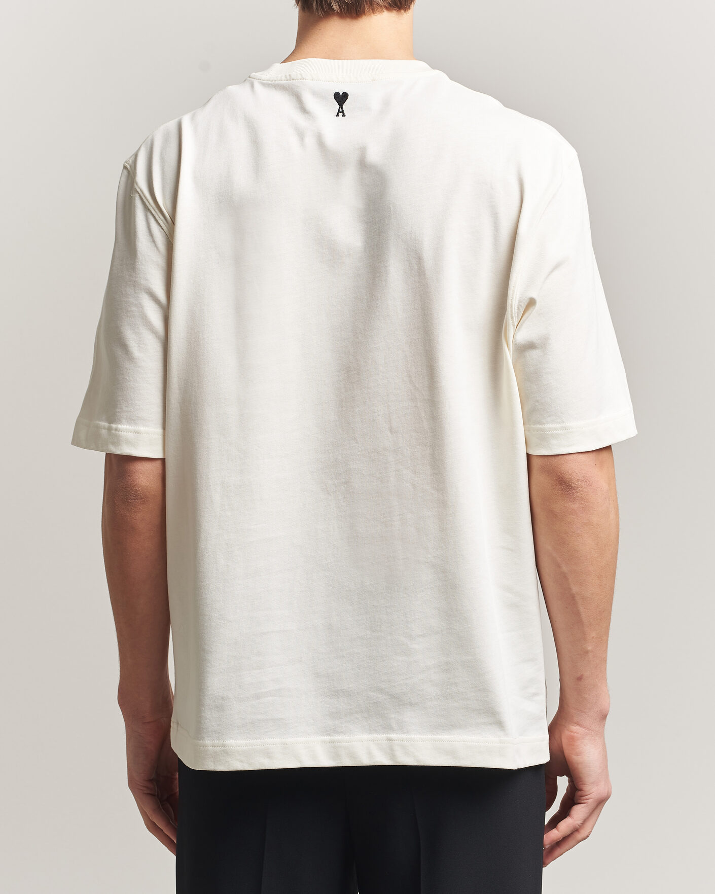 Uomini | T-shirt | AMI | Boxy Fit Printed T-Shirt Creme