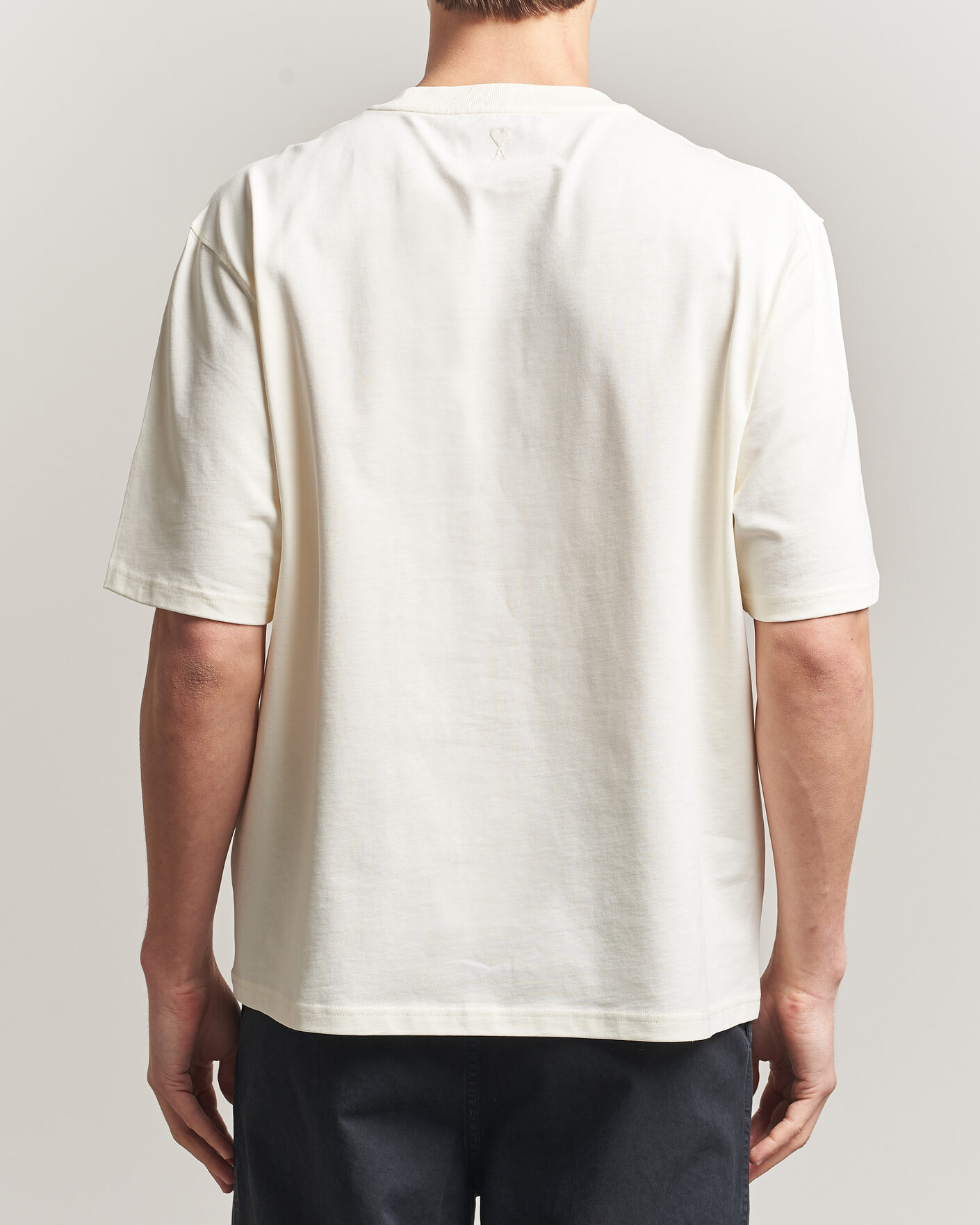 Uomini | T-shirt | AMI | Boxy Fit Printed T-Shirt Creme