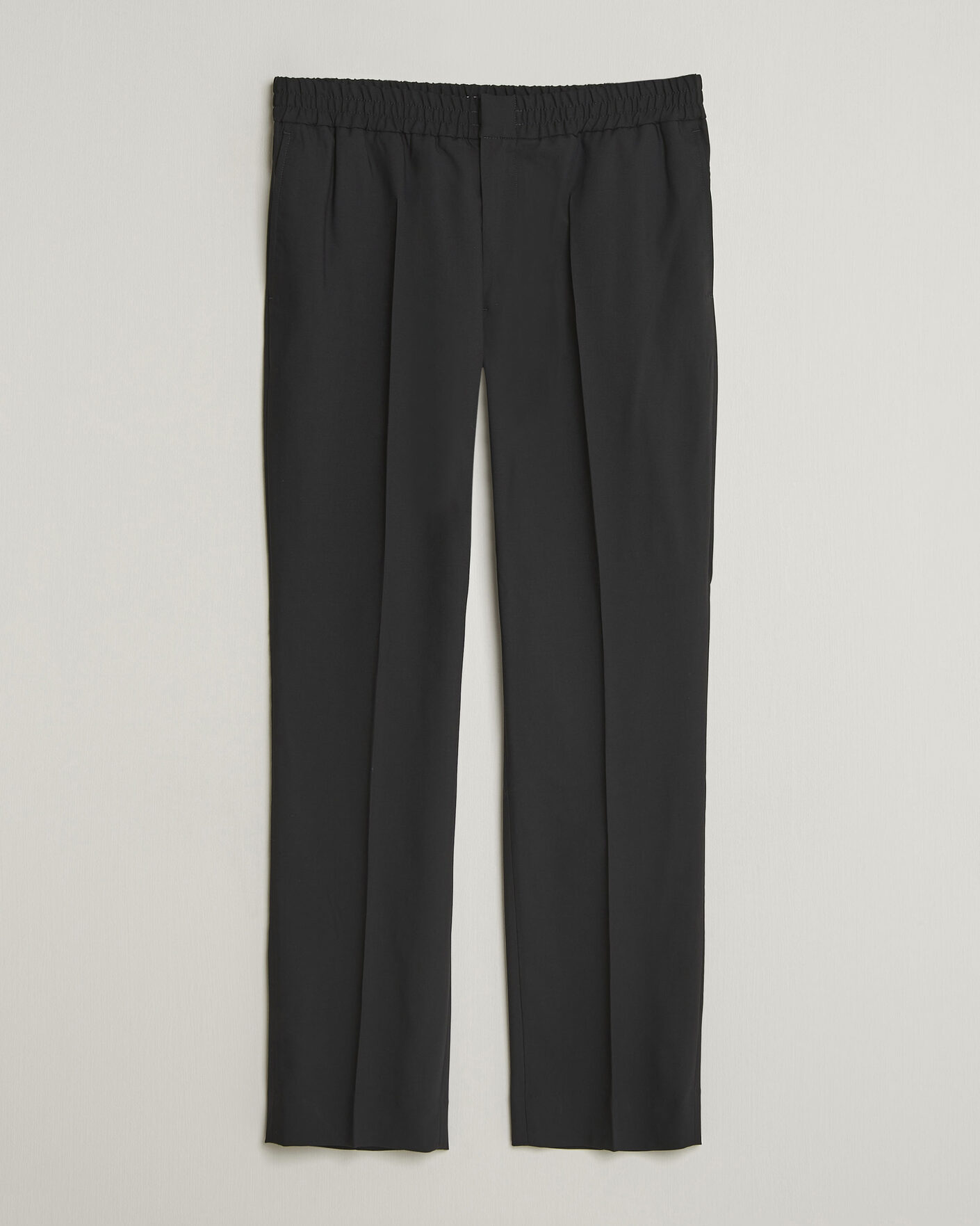 Uomini | Pantaloni | AMI | Wool Drawstring Trousers Black