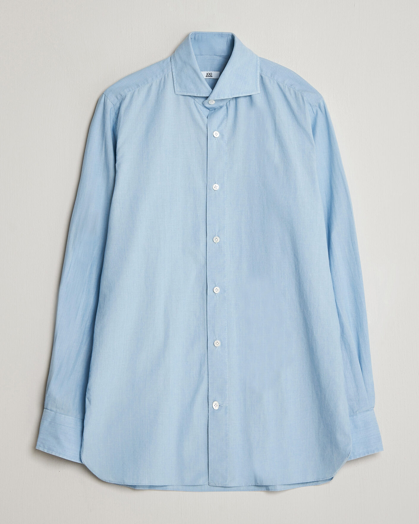 Uomini | Camicie | 100Hands | Light Cotton Voile Denim Shirt Blue