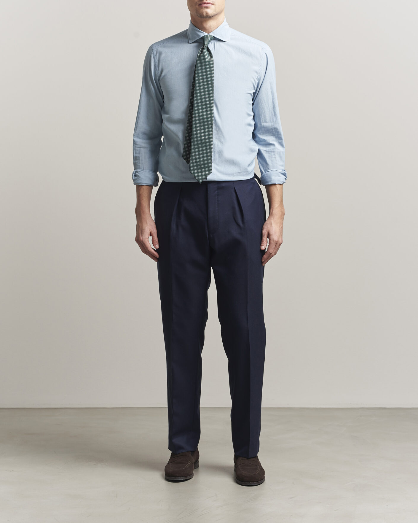 Uomini | Camicie | 100Hands | Light Cotton Voile Denim Shirt Blue