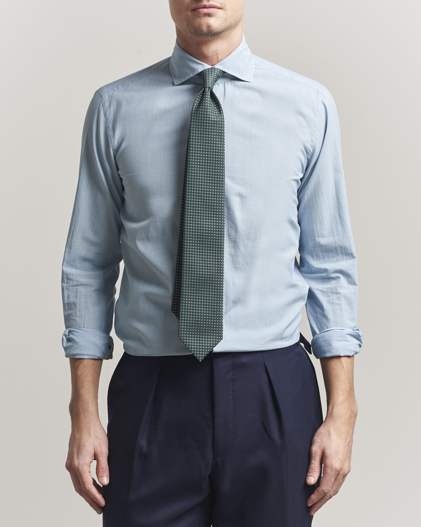 Uomini | Camicie | 100Hands | Light Cotton Voile Denim Shirt Blue