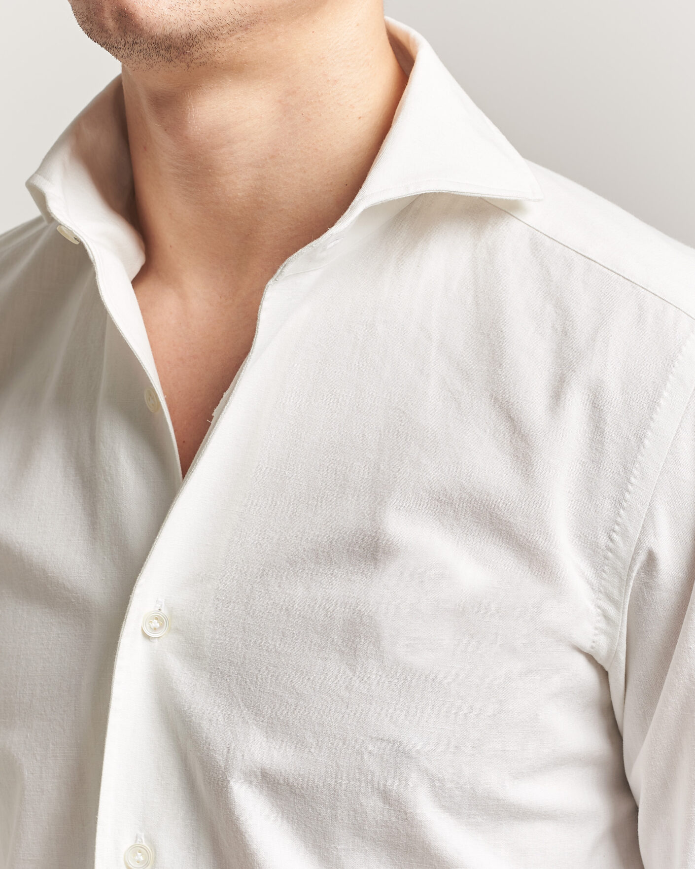 Uomini | Camicie | 100Hands | Washed Japanese Denim Shirt Off White