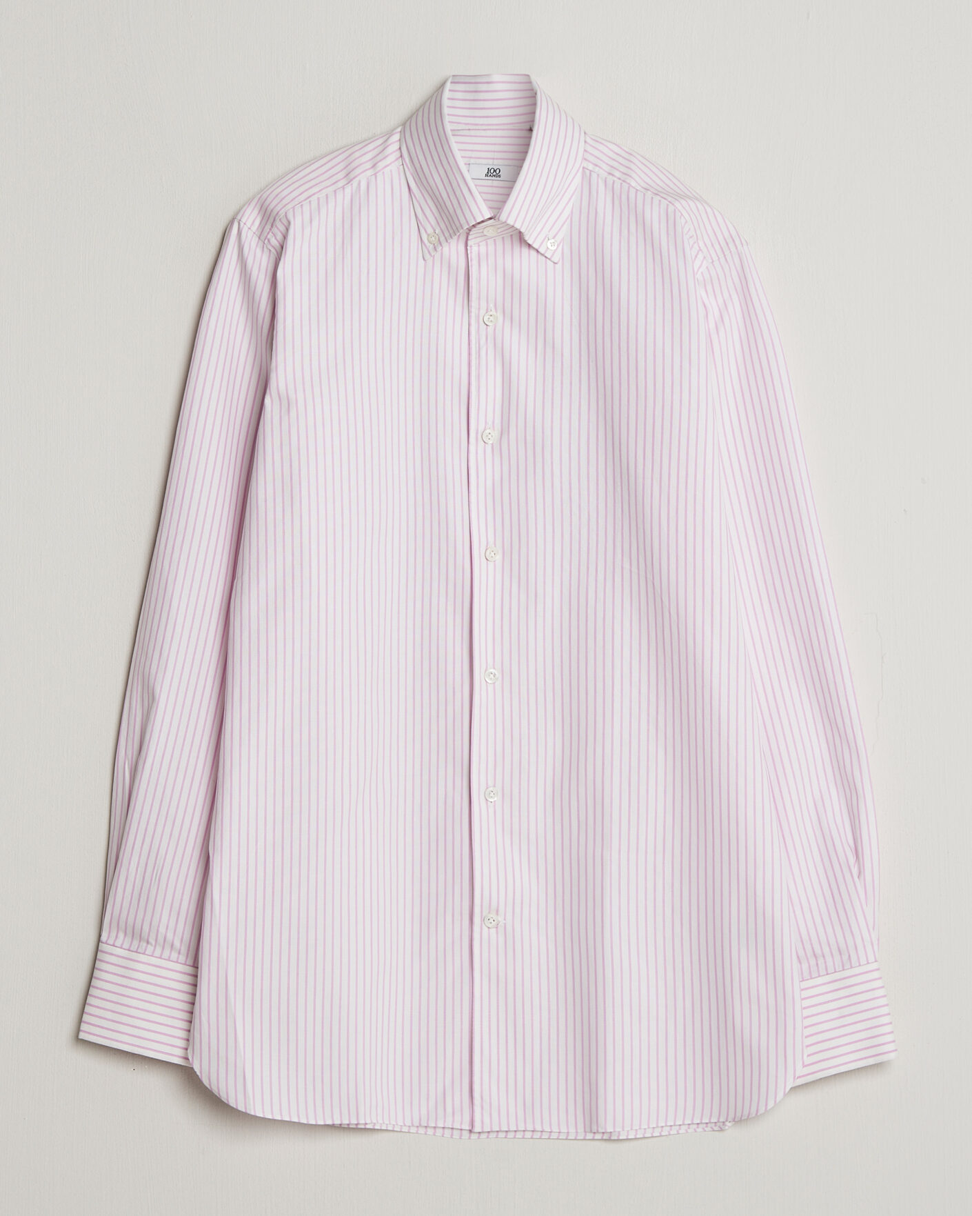 Uomini | Camicie | 100Hands | Washed Striped Oxford Shirt Lavender