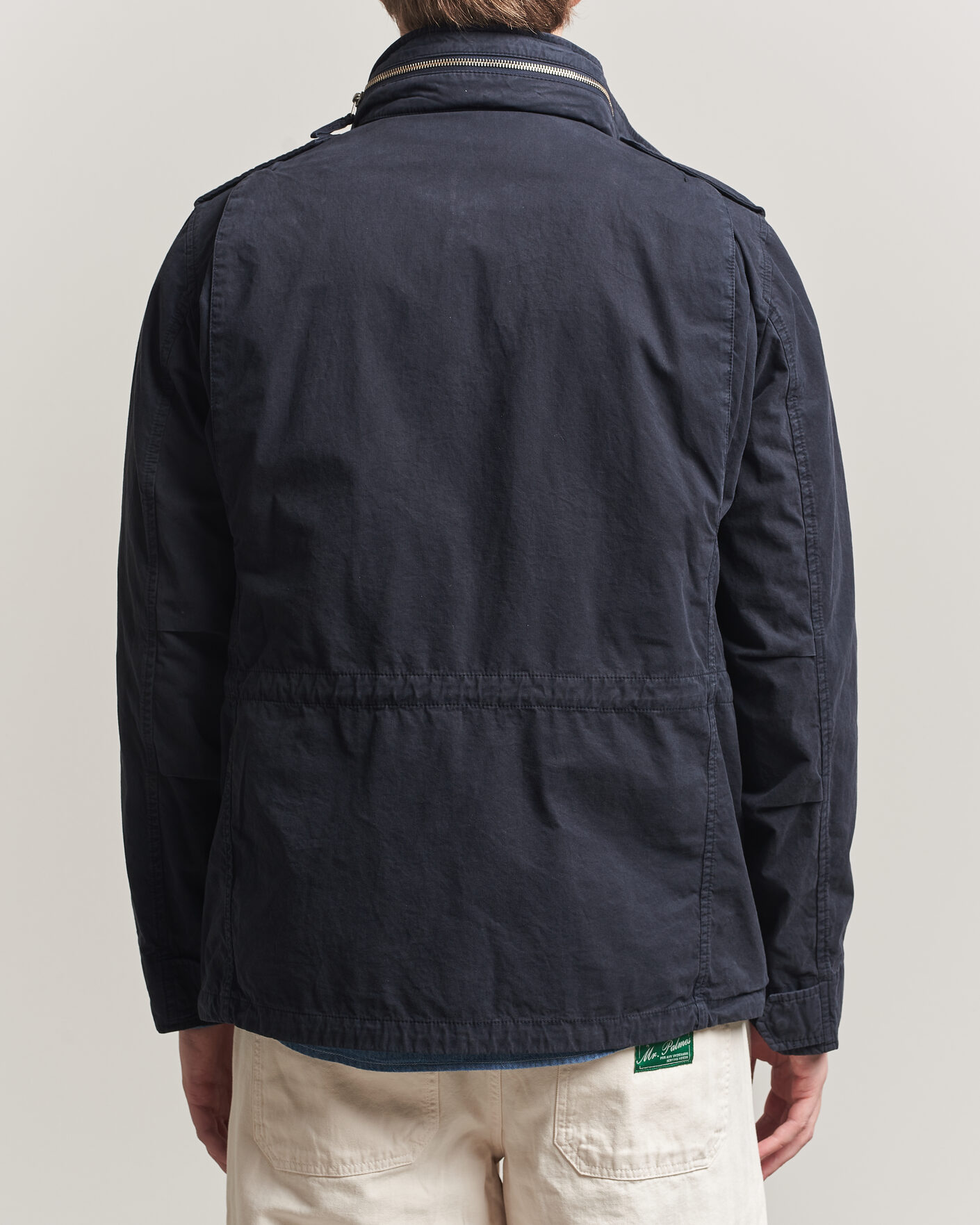 Uomini | Giacche | Aspesi | Washed Cotton Field Jacket Navy
