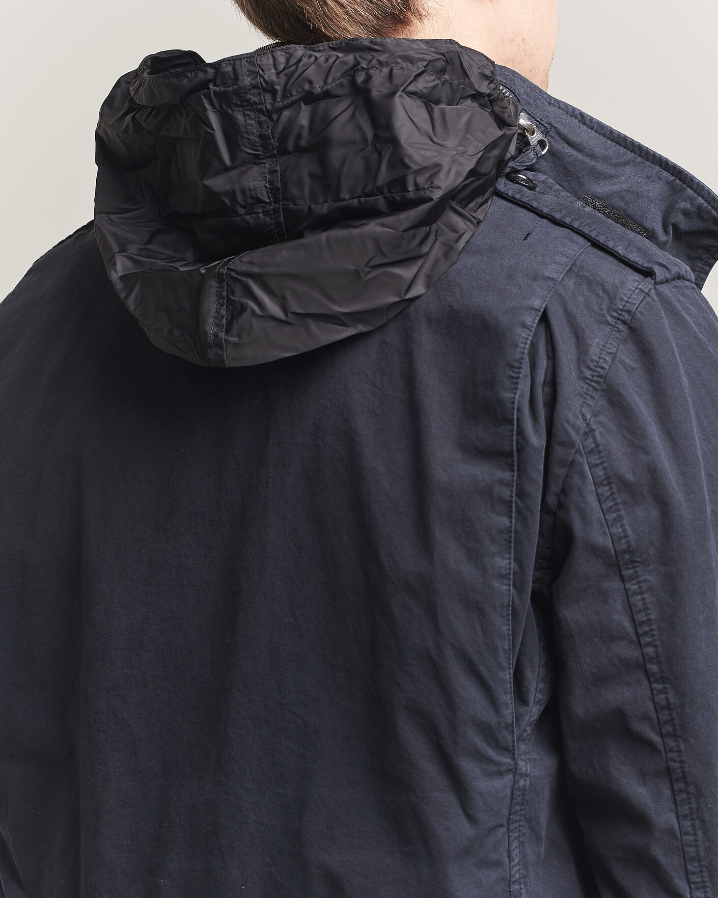 Uomini | Giacche | Aspesi | Washed Cotton Field Jacket Navy