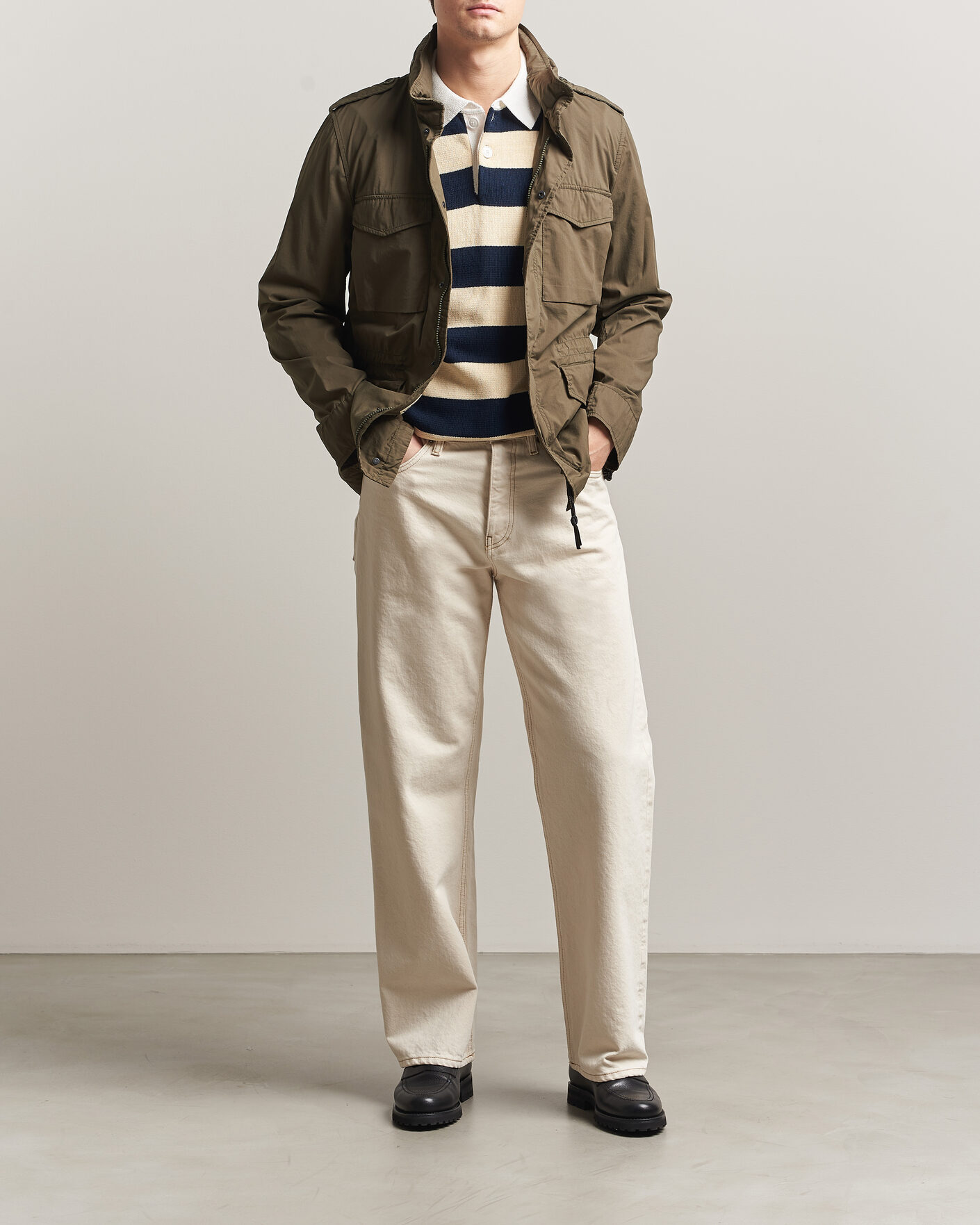 Uomini | Giacche | Aspesi | Lightweight Cotton Field Jacket Military