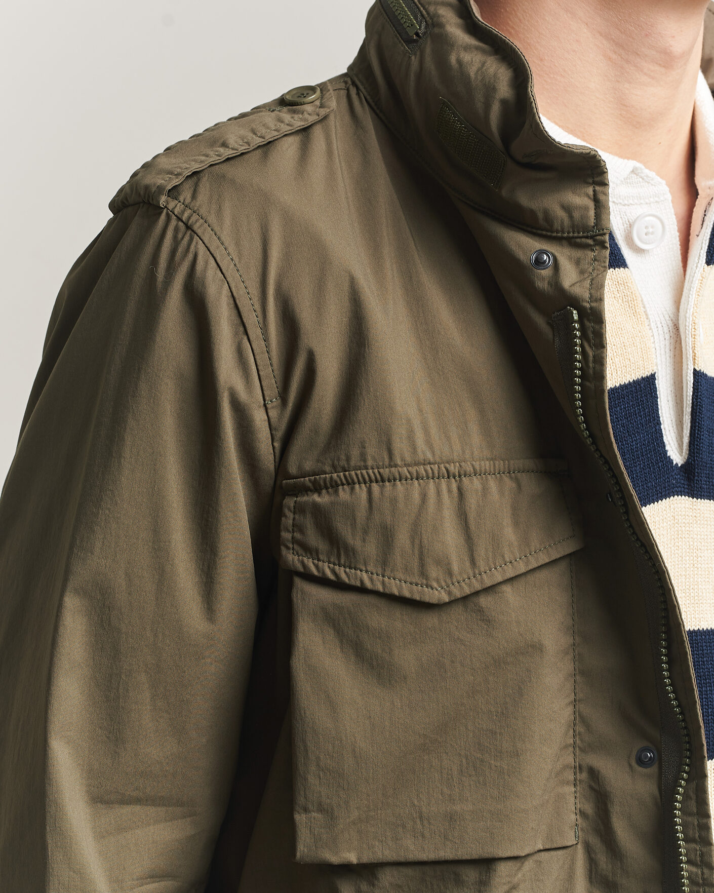 Uomini | Giacche | Aspesi | Lightweight Cotton Field Jacket Military