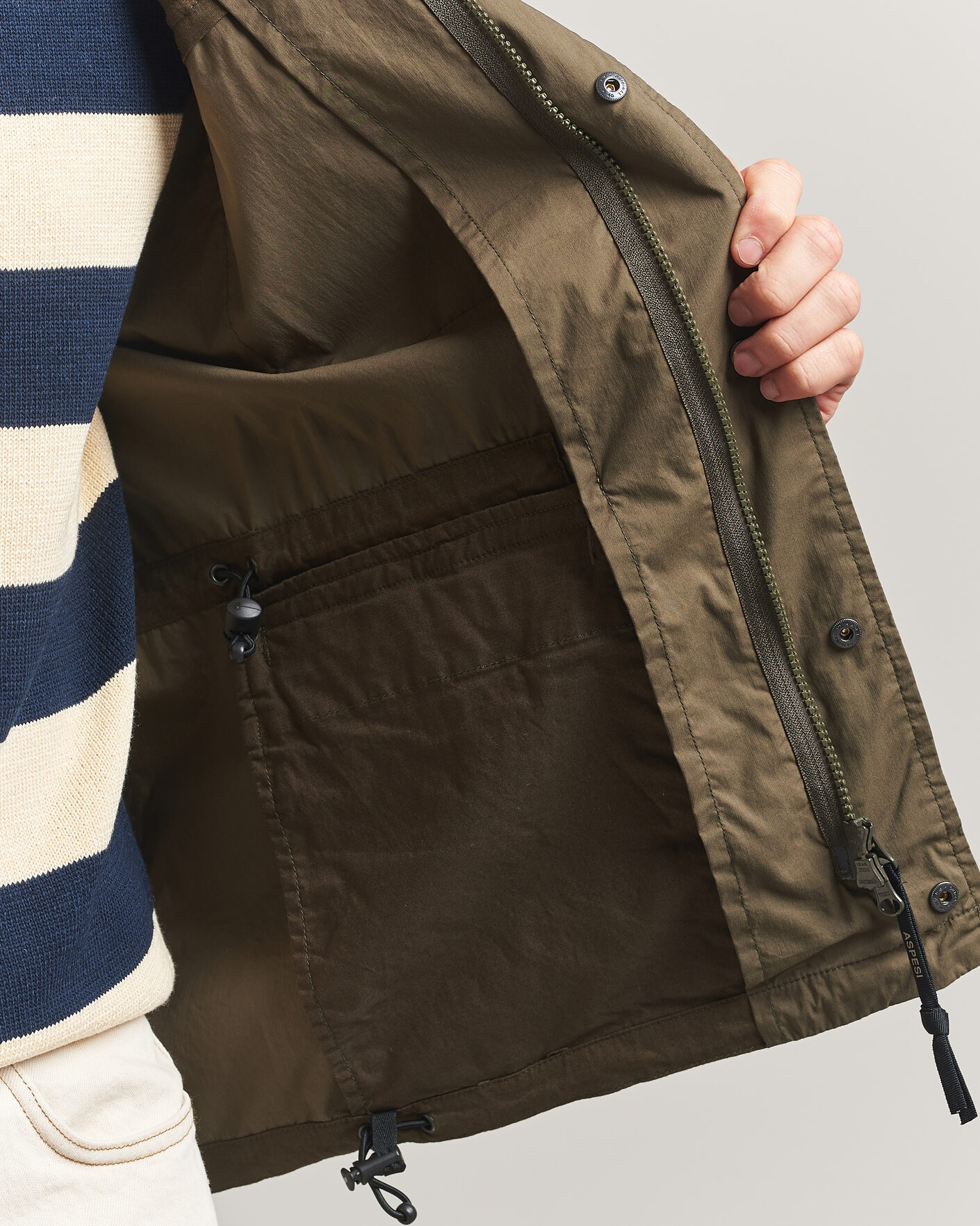 Uomini | Giacche | Aspesi | Lightweight Cotton Field Jacket Military