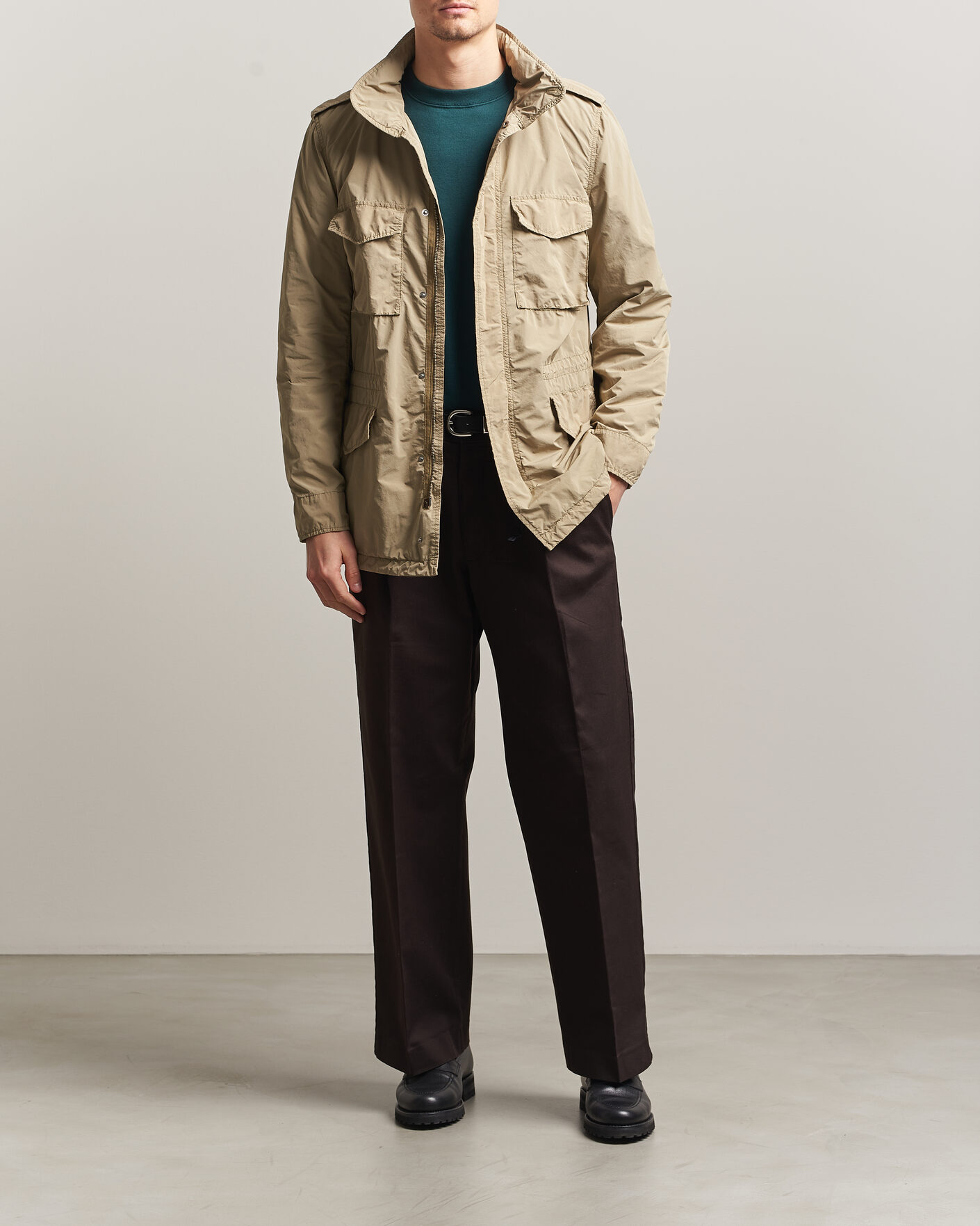 Uomini | Giacche | Aspesi | Garment Dyed Field Jacket Sand