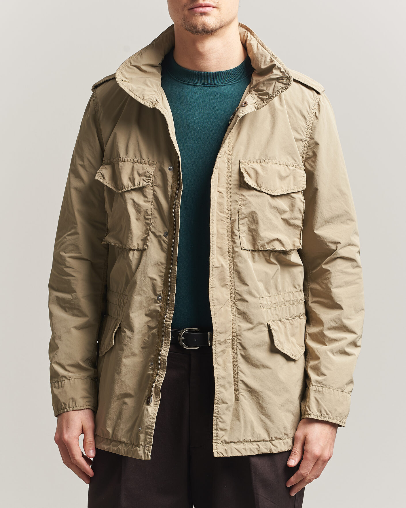 Uomini | Giacche | Aspesi | Garment Dyed Field Jacket Sand
