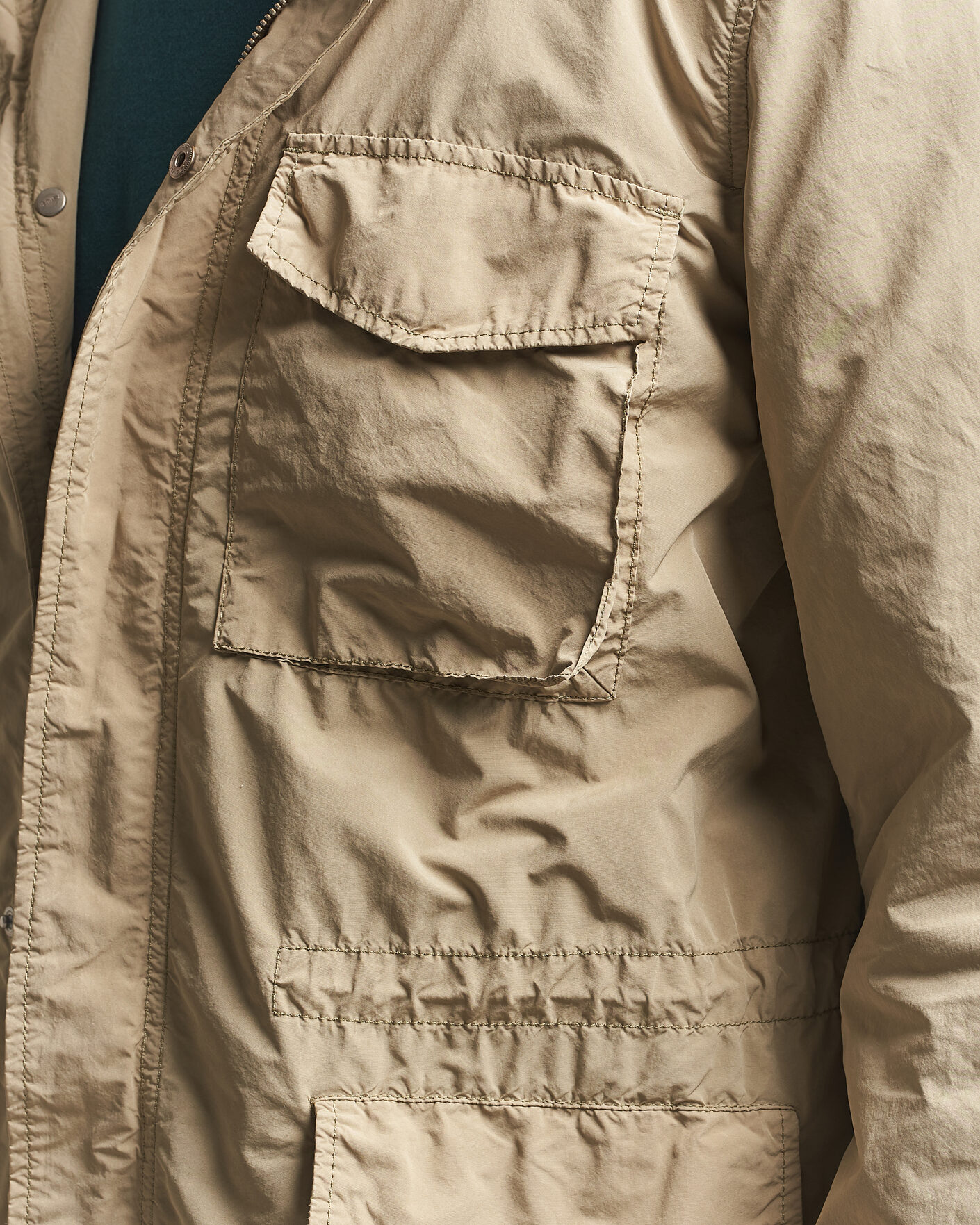 Uomini | Giacche | Aspesi | Garment Dyed Field Jacket Sand