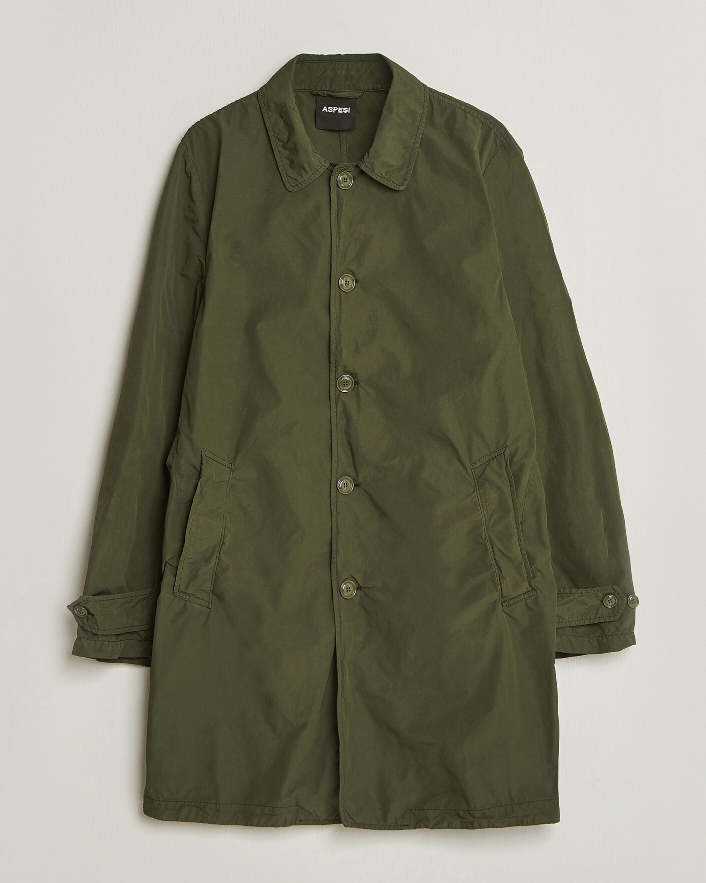 Uomini | Giacche | Aspesi | Garment Dyed Lemon Coat Military