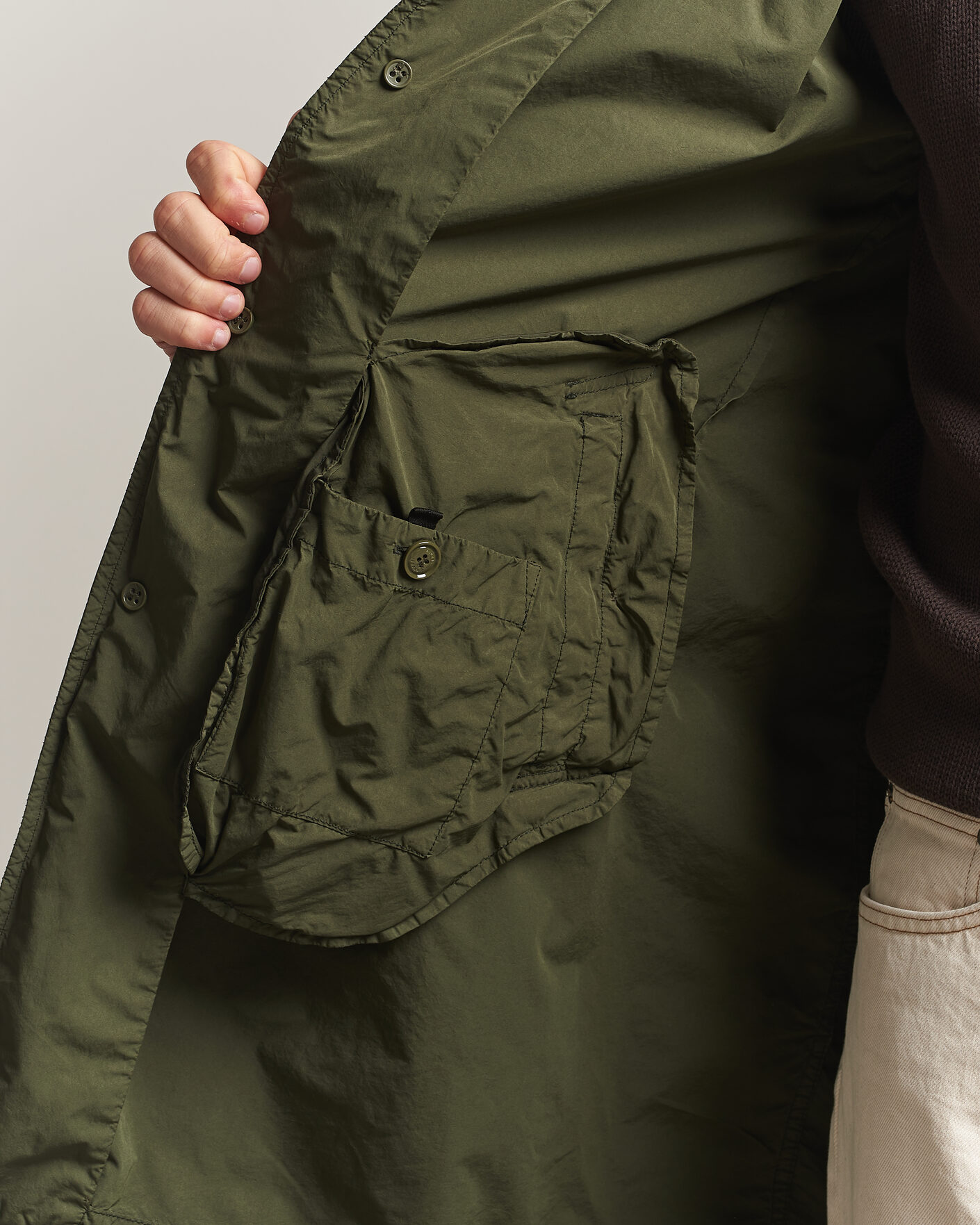 Uomini | Giacche | Aspesi | Garment Dyed Lemon Coat Military